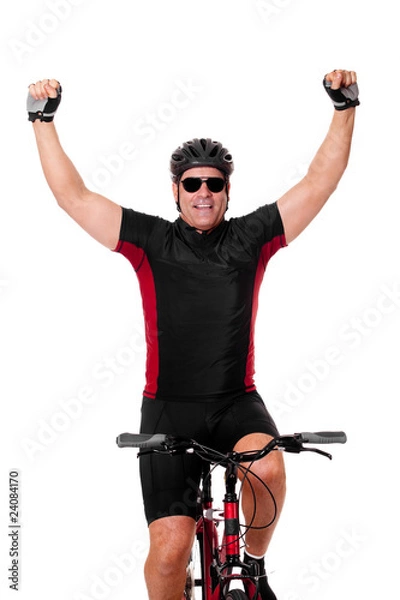 Fototapeta Cyclist Riding Bike