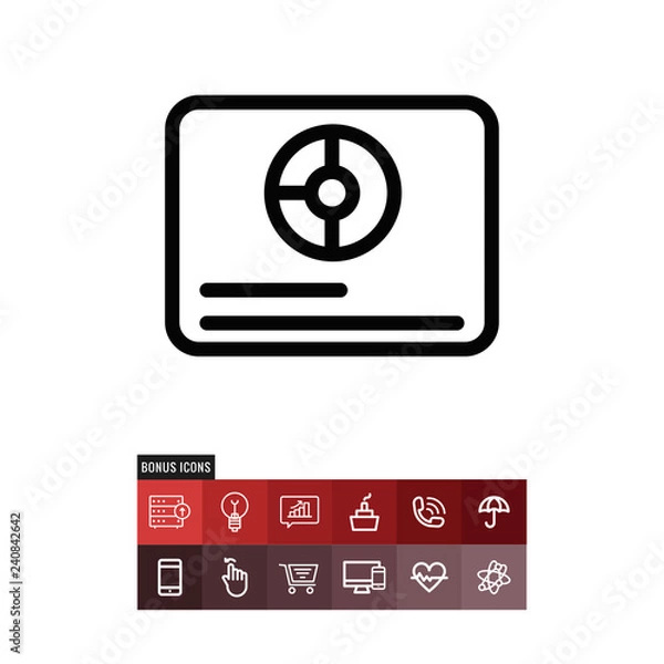Fototapeta Pie chart vector icon