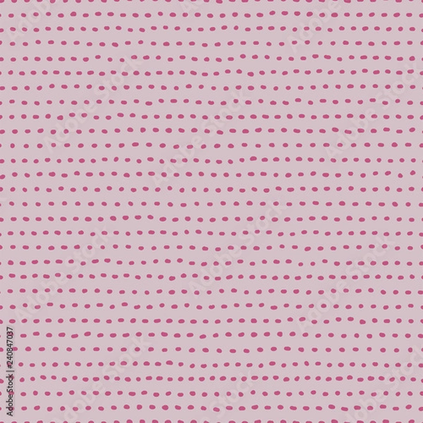 Obraz Pink dotted lines textured seamless vector pattern