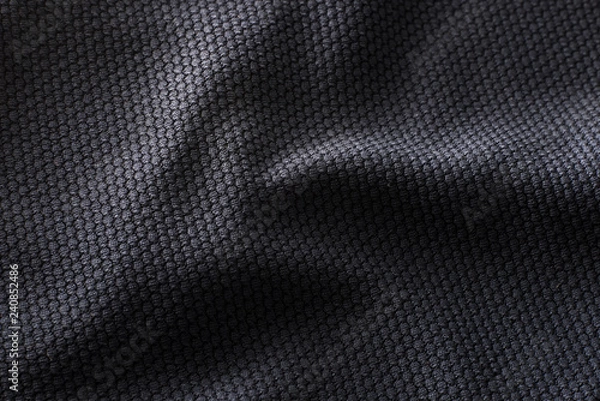 Obraz Close-up polyester fabric texture of black athletic shirt