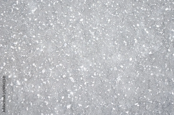 Obraz Snow and frost on black background