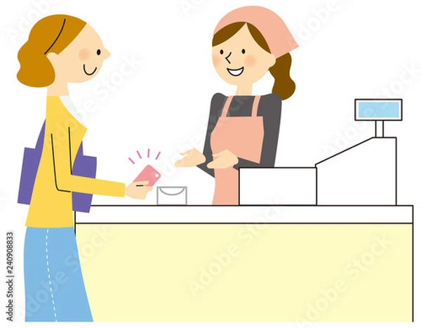 Obraz 電子決済　レジ