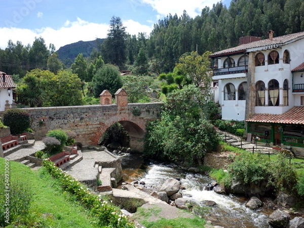 Obraz The Royal Bridge of Calicanto (Puente Real) in Mongui, Colombia