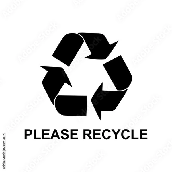 Obraz please recycle symbol