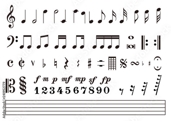 Obraz 音符 楽譜 音楽記号