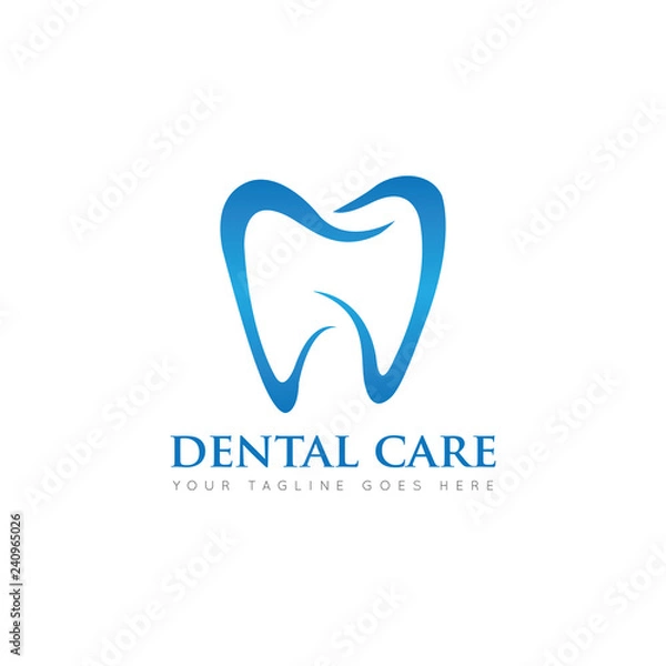 Fototapeta dental logo and icon vector illustration design template