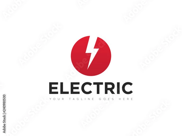 Fototapeta electric logo and icon vector illustration design template