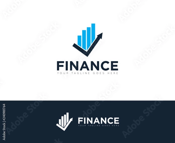 Fototapeta Finance logo and icon vector design template