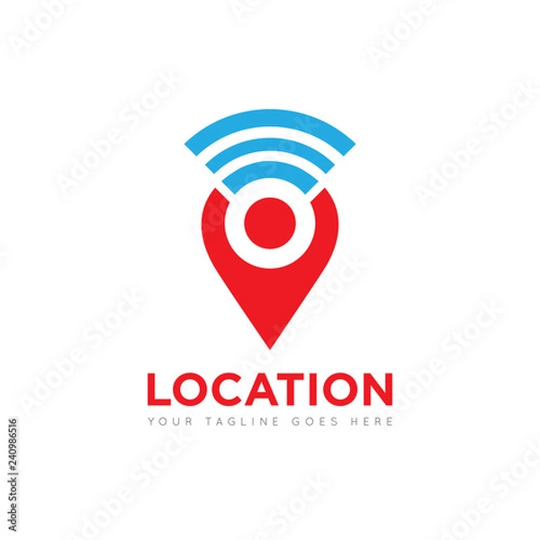 Fototapeta people location pin logo, icon, symbol, vector design template