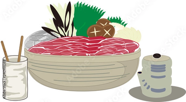 Obraz 鍋料理すき焼き