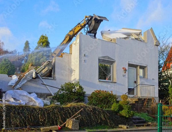 Obraz Ein Haus wird abgerissen