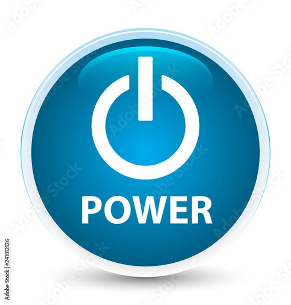 Obraz Power special prime blue round button