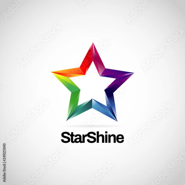 Fototapeta Rainbow Star Logo