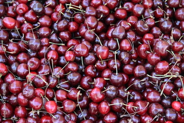 Obraz dunkle rote kirschen