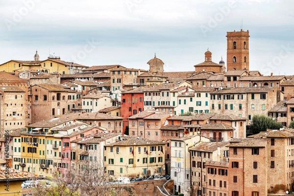 Obraz Siena city is a medieval town in Italy, main travel landmark in Tuscany