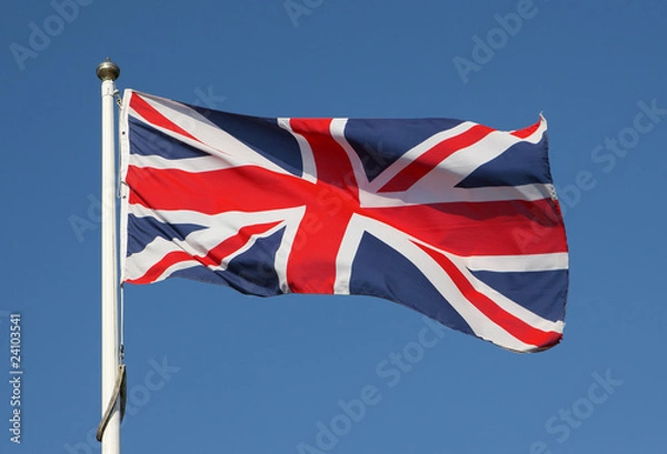 Obraz British Union Jack Flag Flying