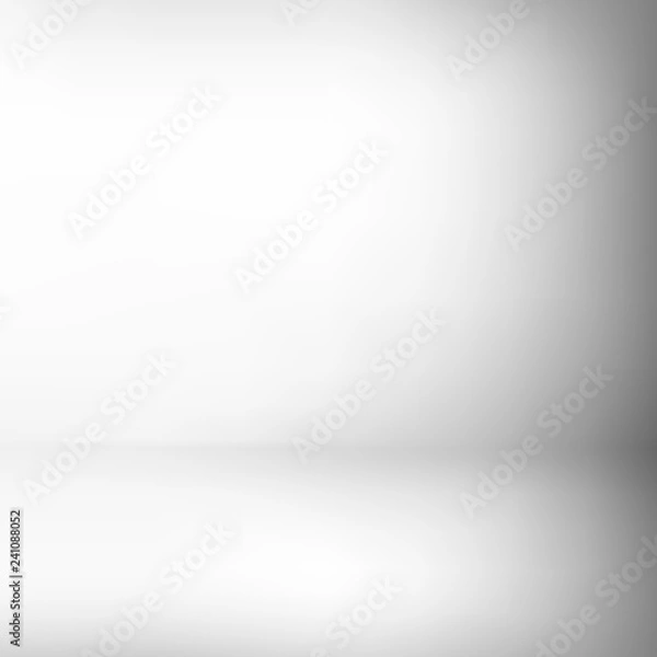 Fototapeta Vector white grey abstract background empty room with spotlight effect