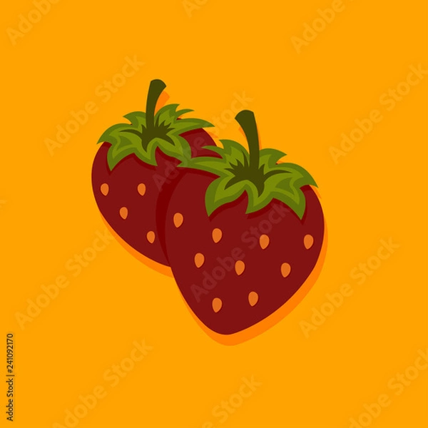 Obraz Strawberry Vector Illustration
