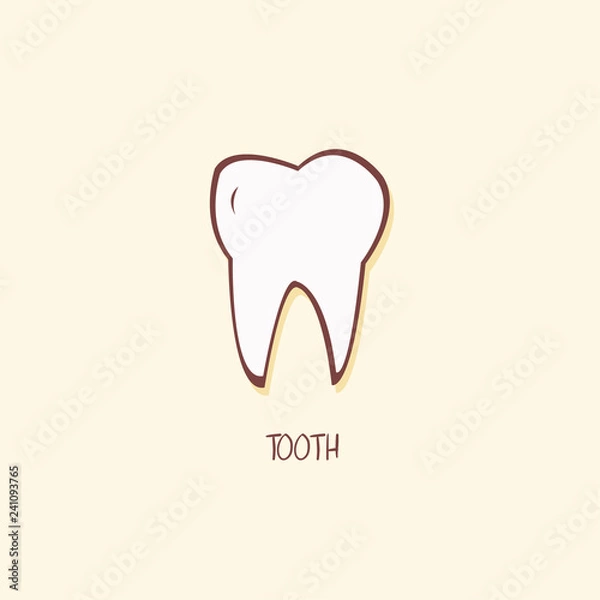 Obraz Tooth Digestive System Organ Vector Illustration