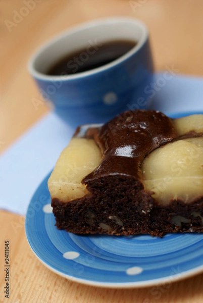 Obraz tasse kaffee mit kuchen