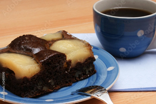Obraz tasse kaffee mit kuchen