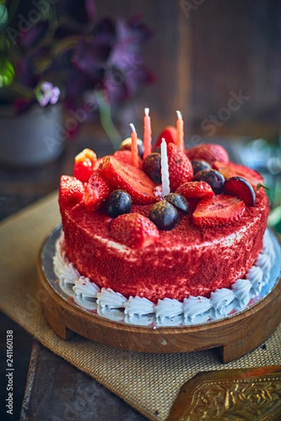 Obraz cake with candles