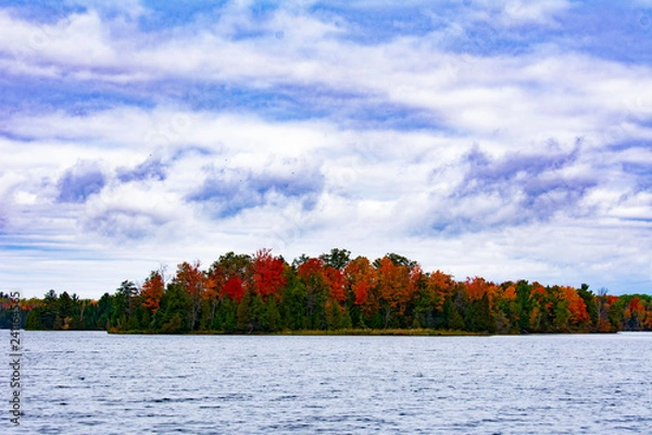 Obraz Simple Fall Peninsula With Powerful Moving Clouds