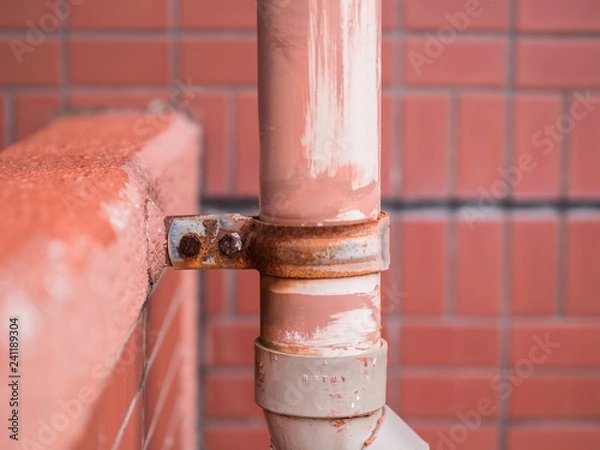 Fototapeta 錆びた金具とパイプ