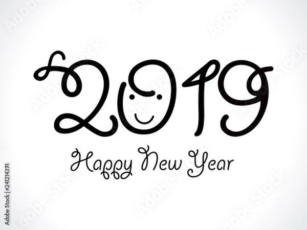 Obraz abstract artistic creative funny new year text