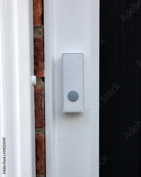 Obraz White Door Bell Button