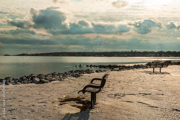 Obraz Broken clouds Narragansett Bay