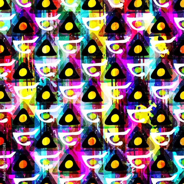 Fototapeta abstract color pattern in graffiti style quality illustration for your design