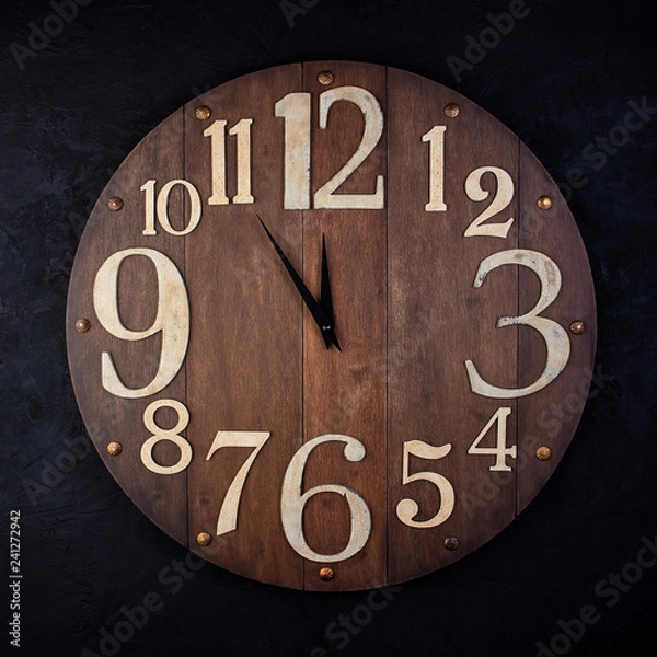 Fototapeta Часы ручной работы из фанеры