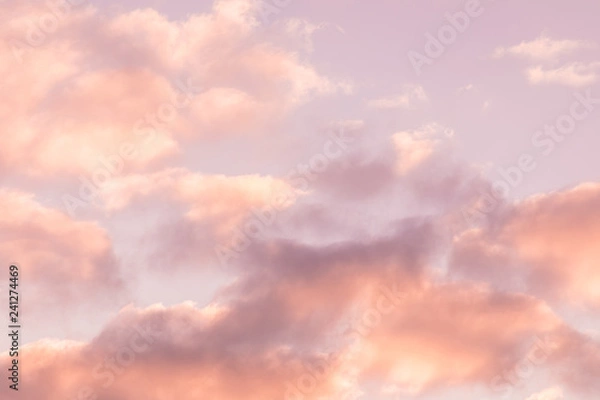 Fototapeta The vivid sky or heaven background of blue, red, crimson and purple clouds of evening sunset or morning daybreak