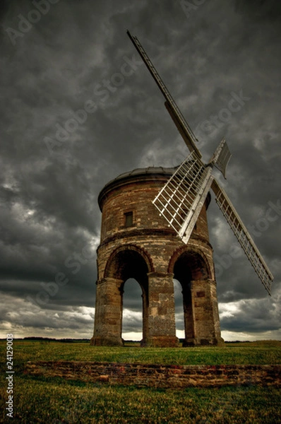 Obraz Chesterton Windmill with dark stormy sky