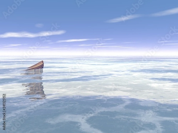 Obraz barca affondata