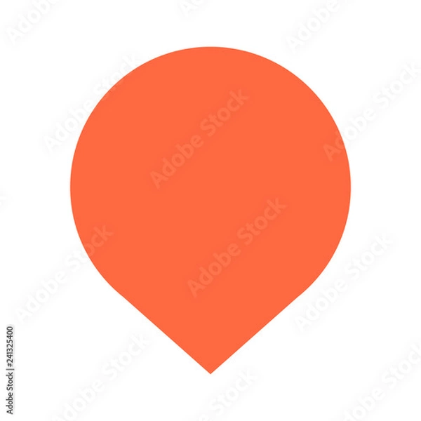 Fototapeta Circle blank speech bubble sign or empty map pin icon. Design graphic element is saved as a vector illustration