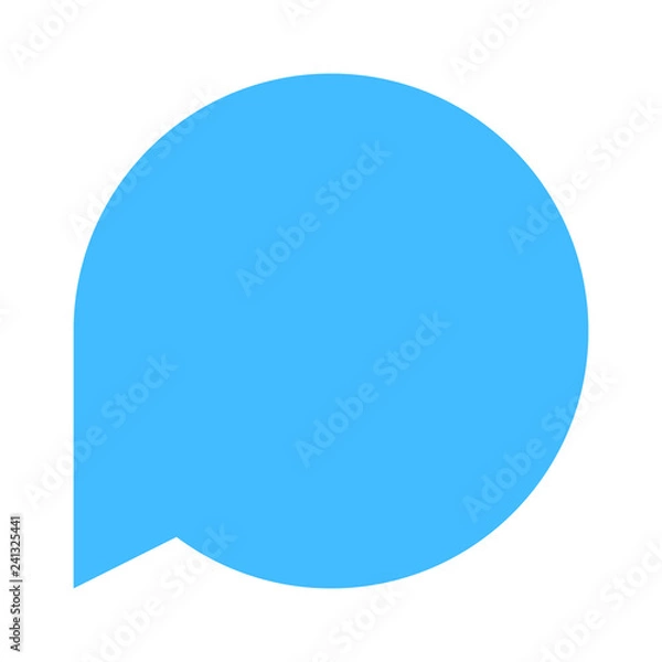 Obraz Circle blank speech bubble sign or empty map pin icon. Design graphic element is saved as a vector illustration
