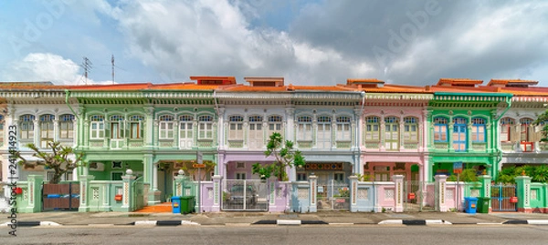 Obraz HDR image of Colorful Peranakan House at Katong, Singapore