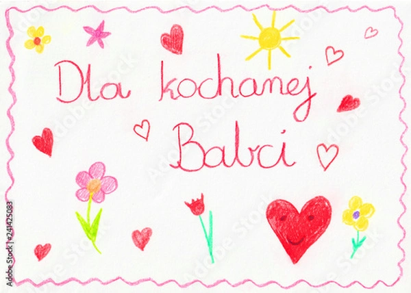 Obraz Laurka na Dzień Babci - Grandmather Day