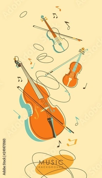 Obraz Vintage abstract musical background