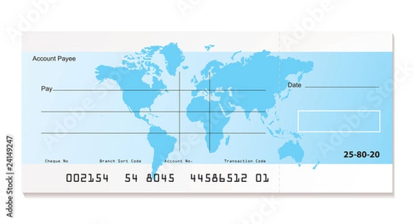 Obraz Świat czeków bankowych