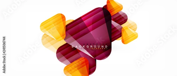 Fototapeta Geometric abstract background, triangles