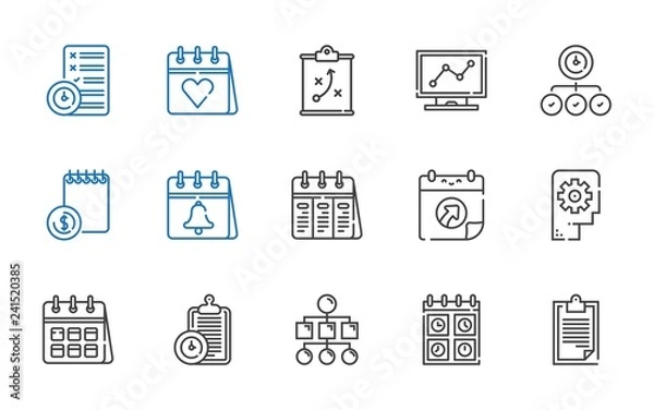 Fototapeta plan icons set