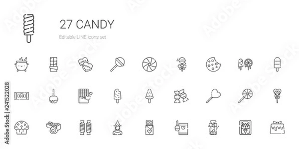 Fototapeta candy icons set