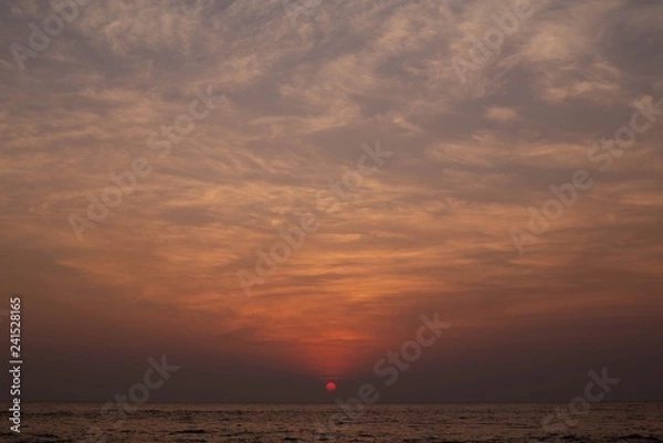 Fototapeta sunset over sea