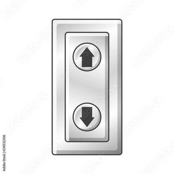 Obraz Icon elevator buttons. Up and down. Vector illustration on white background
