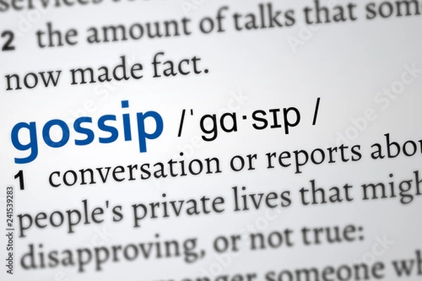 Obraz gossip word, definition of the word