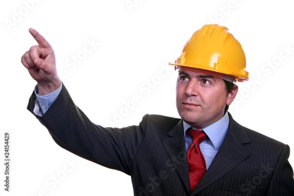 Obraz man portrait construction hat