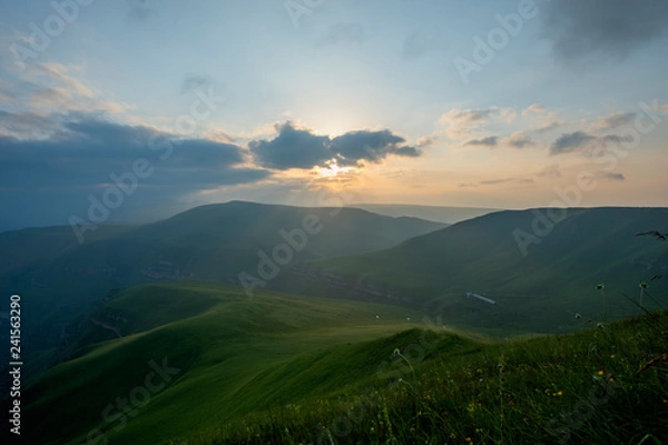 Fototapeta закат, вид с горы Шаджатмаз